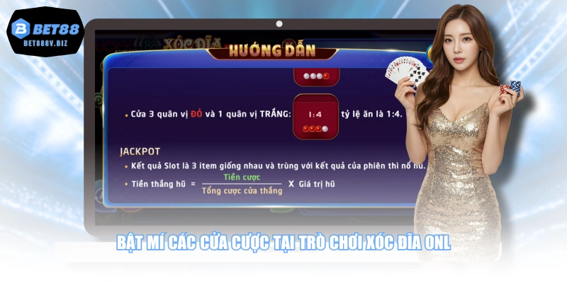 Bật mí các cửa cược tại trò chơi Xóc đĩa onl