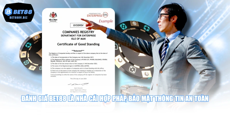 Đánh giá BET88 là nhà cái hợp pháp, bảo mật thông tin an toàn