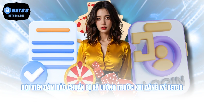 Hội viên đảm bảo chuẩn bị kỹ lưỡng trước khi đăng ký BET88