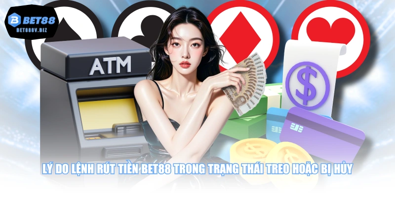 Lý do lệnh rút tiền BET88 trong trạng thái treo hoặc bị hủy