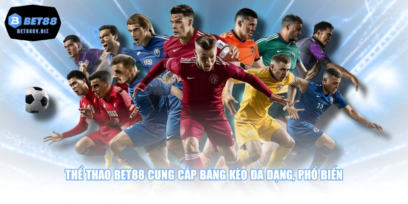 Thể thao BET88 cung cấp bảng kèo đa dạng, phổ biến